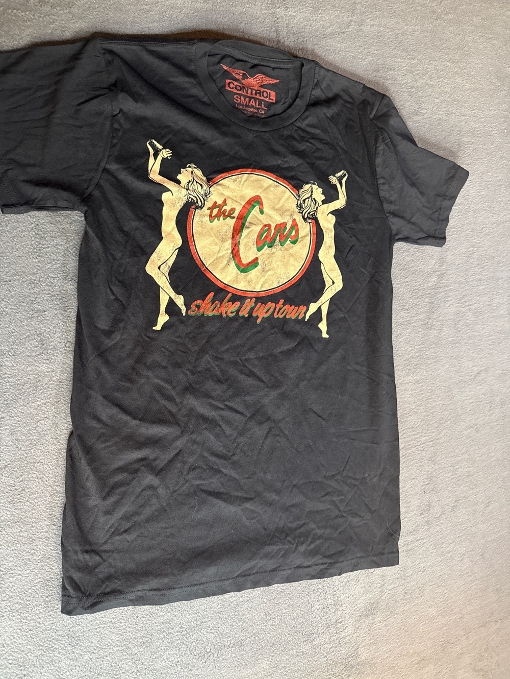 NOS Control Small Black The Cars Shake It Uptown Graphic T-Shirt
